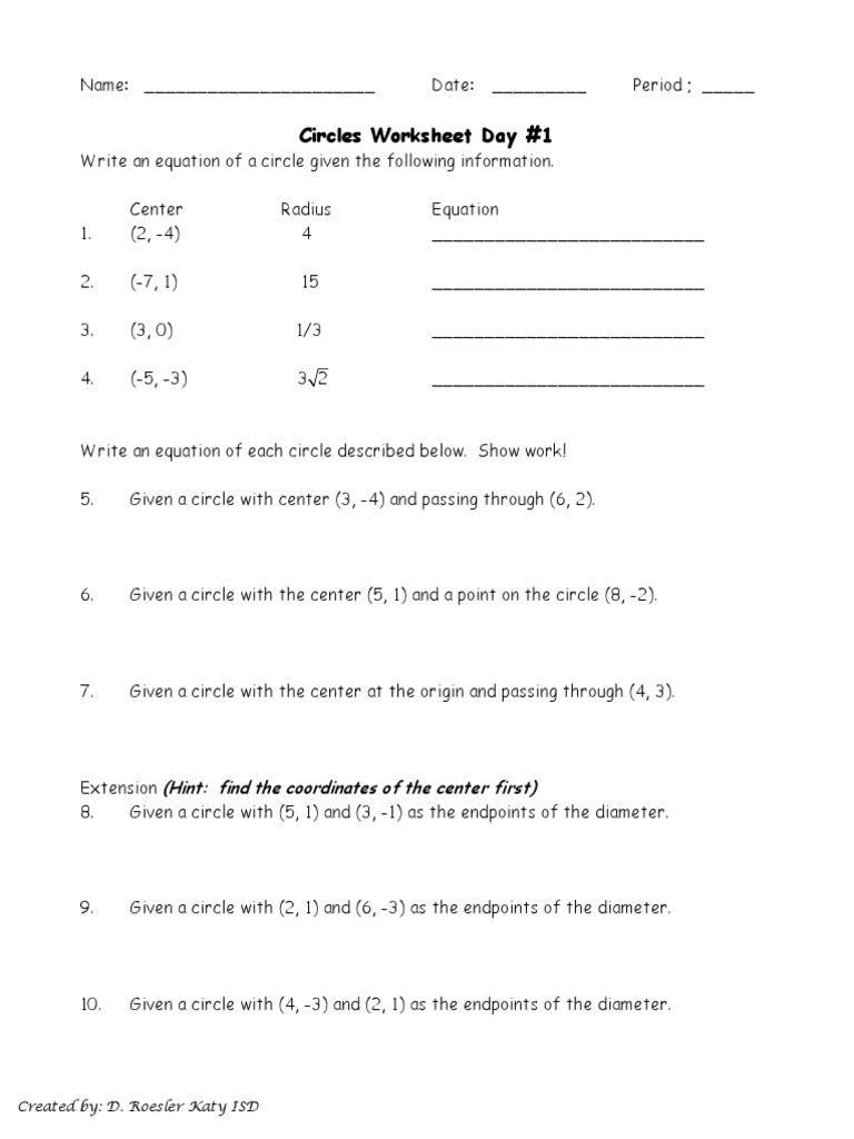 circles-worksheet-day-1-hint-find-the-coordinates-of-the-center-first-pdf-equations-elementary-mathematics
