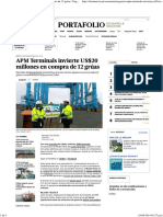 APM Terminals Invierte US$20 Millones en Compra de 12 Grúas - Negocios - Economía - El Comercio Peru