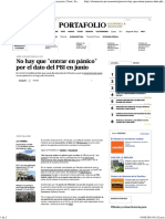 No Hay Que - Entrar en Pánico - Por El Dato Del PBI en Junio - Peru - Economía - El Comercio Peru