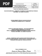PLIEGO DE CONDICIONES