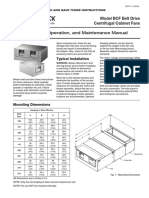 Installation, Operation, and Maintenance Manual: Model BCF Belt Drive Centrifugal Cabinet Fans