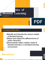 He Practice of Blended Learning: Lesson 7