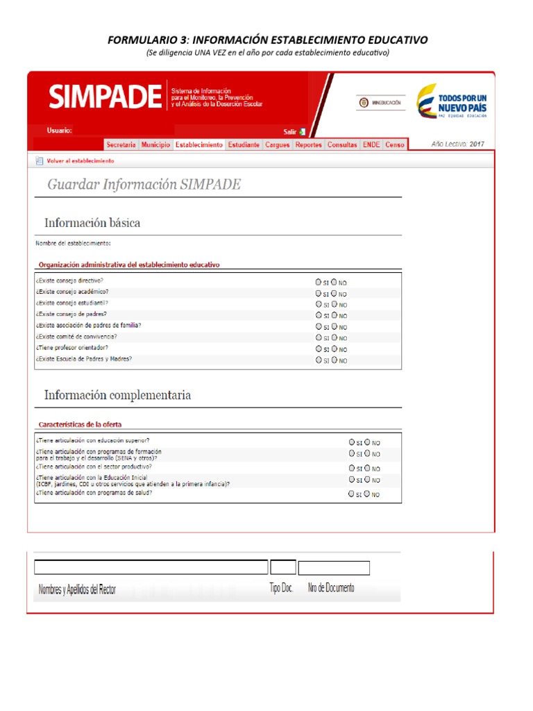 3 Formulario Simpade Establecimiento | PDF