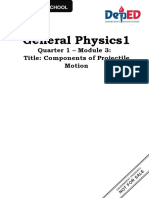 General Physics1: Quarter 1 - Module 3: Title: Components of Projectile Motion