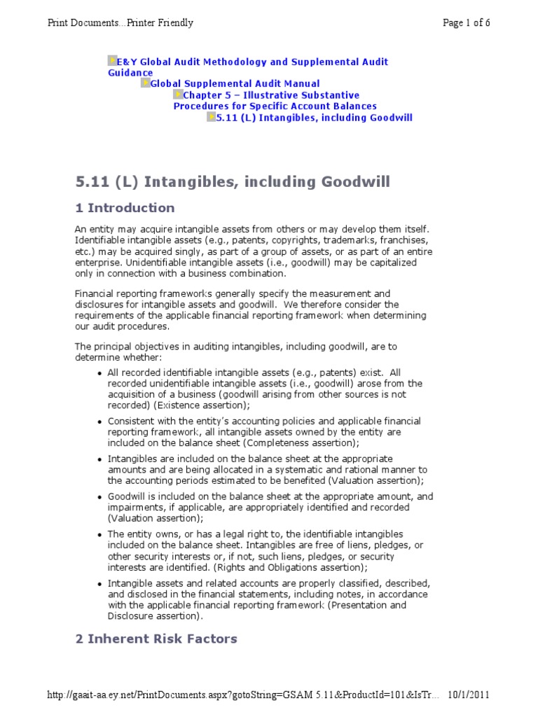 L Intangibles Goodwill PDF Goodwill (Accounting) Intangible Asset