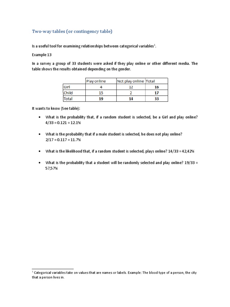 Example Probability II | PDF | Social Science | Wellness