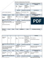 Medication Administration Work Sheet