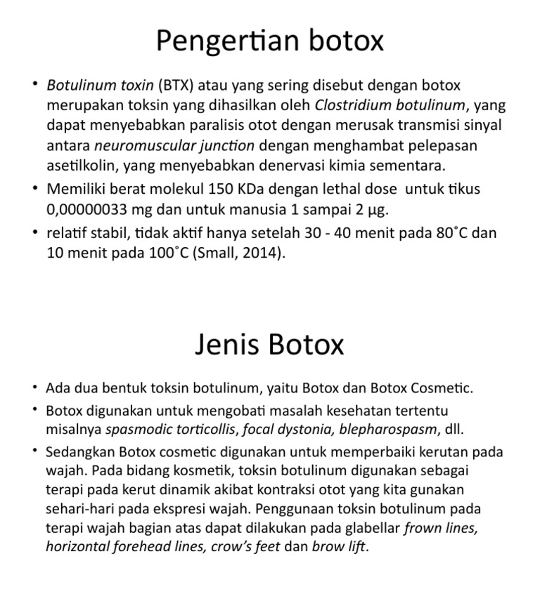 Botox: Fungsi dan Jenisnya | PDF