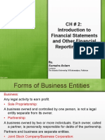 CH # 2: Introduction To Financial Statements and Other Financial Reporting Topics