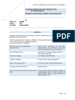 Lpe2301 Academic Interaction and Presentation SCL Worksheet 2 Week 3 & 4 (Maintaining A Discussion, Stress and Intonation)