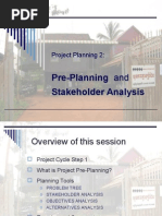 4. PrePlanning & Stakeholder Analysis