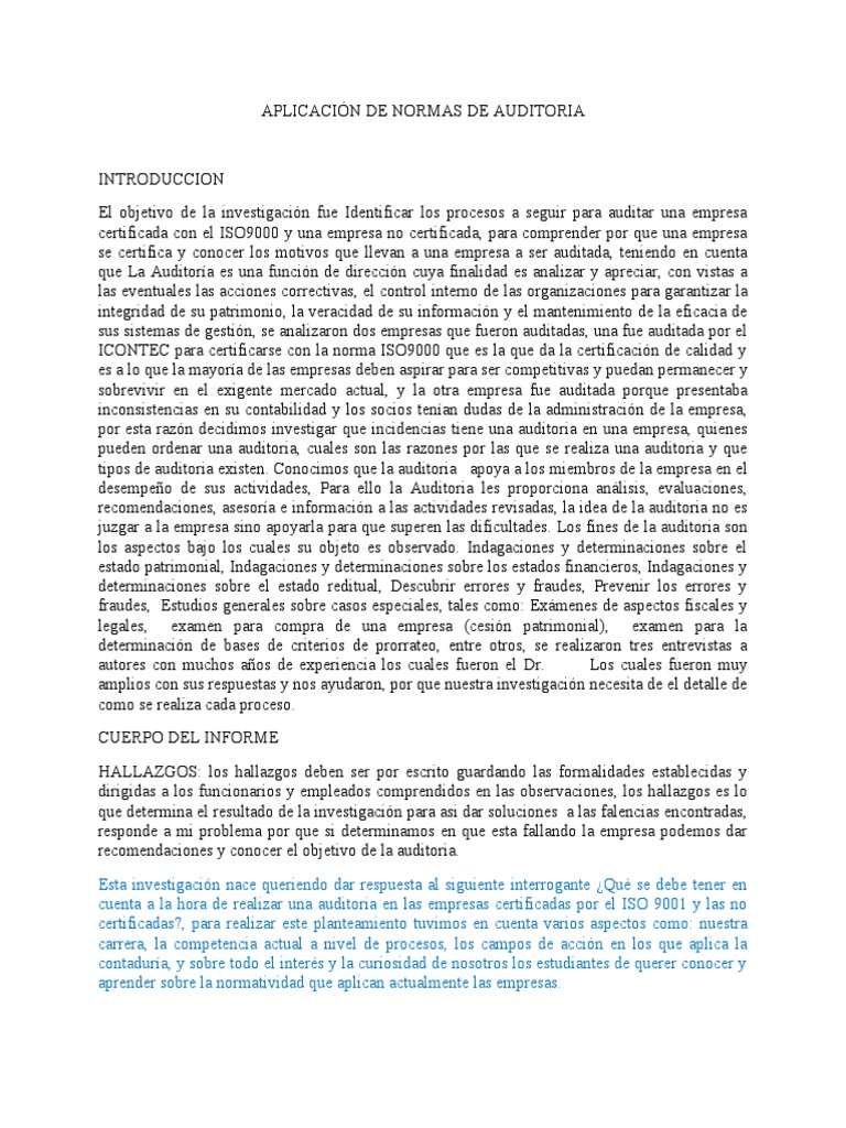 Normas de Auditoría | PDF | Auditoría | Contabilidad y Auditoria