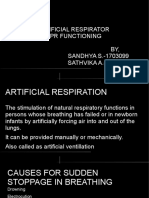 Artificial Respirator - CPR Functioning BY, SANDHYA S.-1703099 SATHVIKA A.-1703104