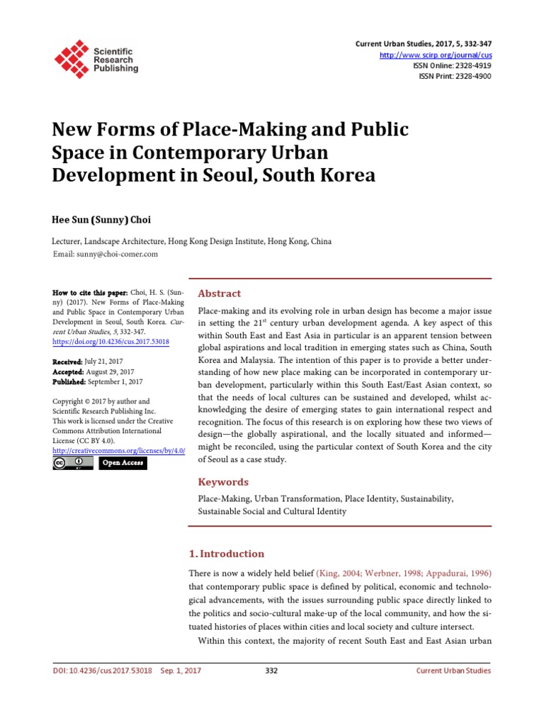 New Forms of Place-Making and Public Space in Cont PDF | PDF | Identity ...