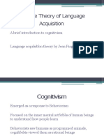 Cognitive Theory of Language Acquisition Acquisition: A Brief Introduction To Cognitivism