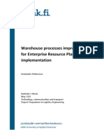 Warehouse processes improvement for ERP implementation