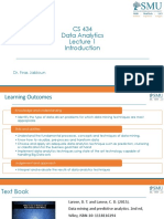CS 434 Data Analytics: Dr. Firas Jabloun