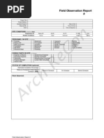 Download Field Observation Report Template by Nicholas Leone SN48382240 doc pdf