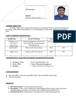 Career Objective: Shiv Kumar Singh Inst. of Tech. & Sci. Indore (M.P) (Rajiv Gandhi Technical University Bhopal)
