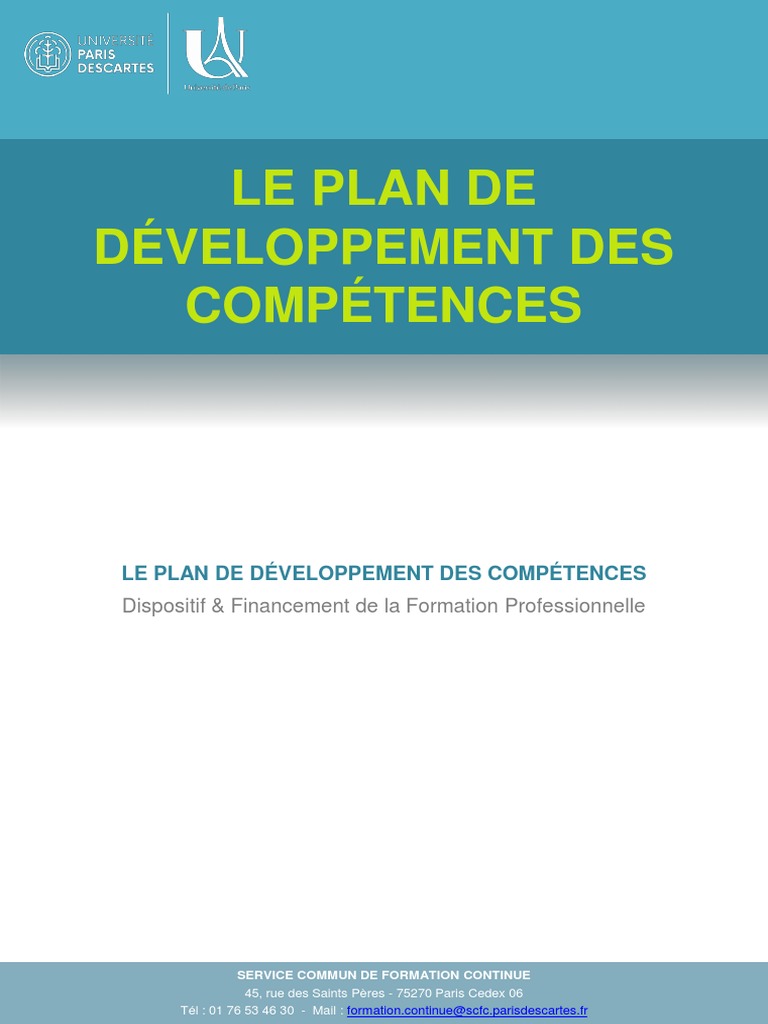 Plan de Développement des Compétences | PDF | Économie | Gouvernement