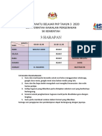 Jadual Waktu Belajar PKP Tahun 3 2020