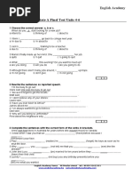 Int A Final Test Units 4-6