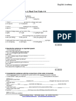 Intermediate A Final Test