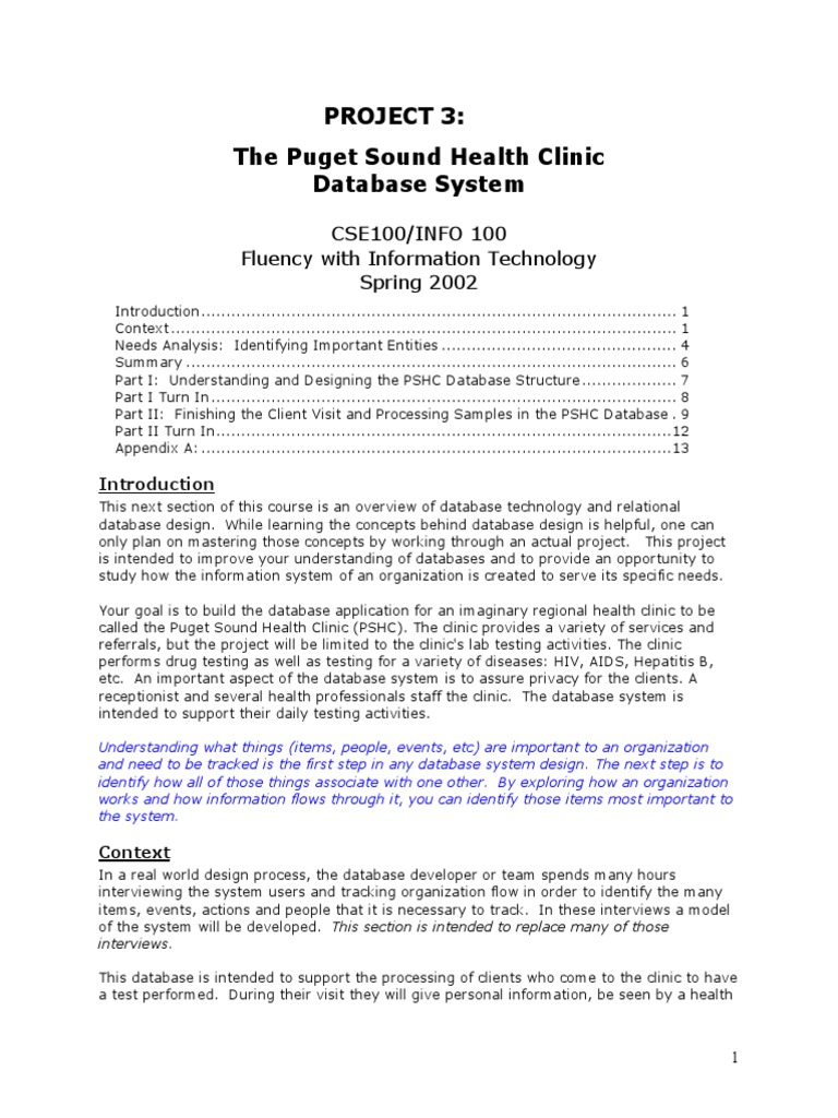 PSHC Database Design Overview | PDF | Databases | System