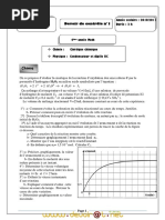 Devoir de Contrôle N°1 - Physique - Bac Math (2010-2011) Mr raouf