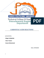 Carboxylic Acids Reactions: Presented By: Mizgin Q.Abdullah