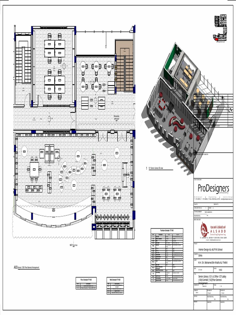Senior Library and Office Layout Plan | PDF | Components ...