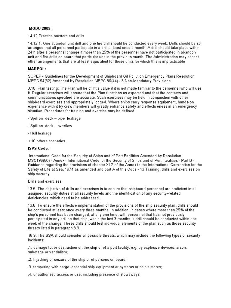 Drill Requirements. PDF Safety Government