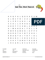 The Magic School Bus Word Search: Name: Date