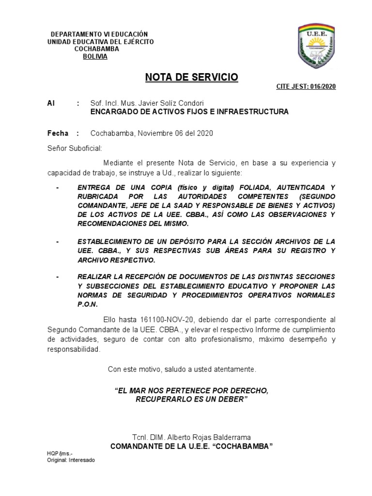 Nota de Servicio Noviembree | PDF | Conceptos psicologicos