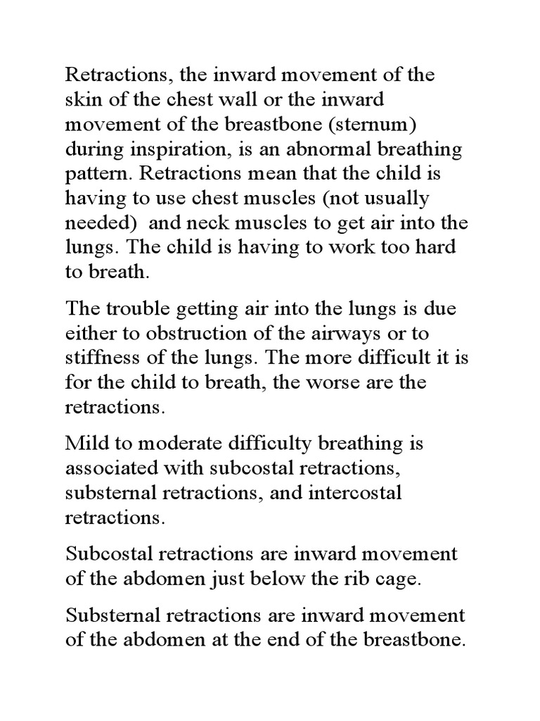 Understanding Chest Retractions in Children | PDF | Self-Improvement ...