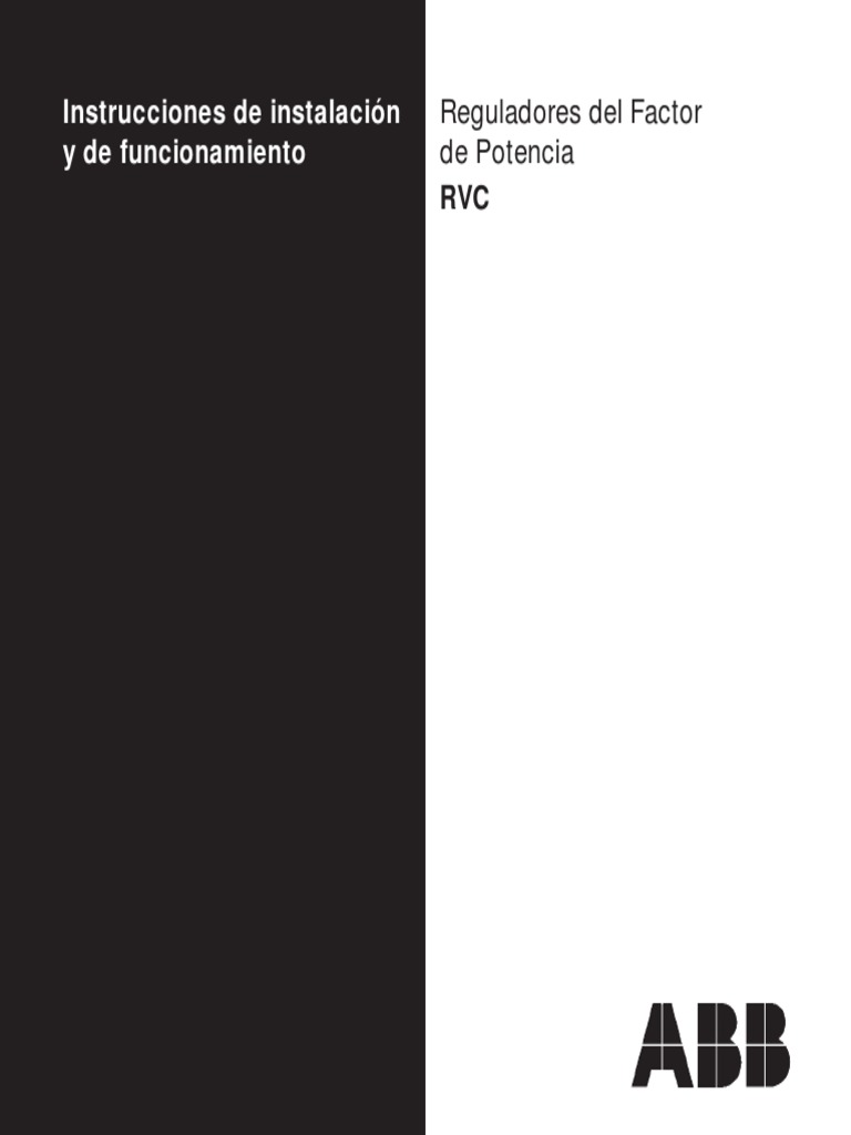 Manual de Instalación RVC 12 ABB | PDF | Corriente eléctrica ...