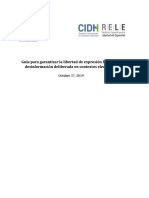 La Libertad de Expresion Frente A La Desinformacion Deliberada en Contextos Electorales (Oea - Rele - Cidh)