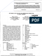 Off-Design Flow Analysis and Performance Prediction of Axial Turbines