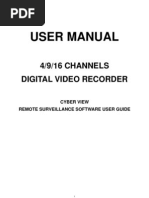 User Manual: 4/9/16 CHANNELS Digital Video Recorder