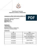 PRAN-RFL Bangladesh Ltd Organization Development Assignment