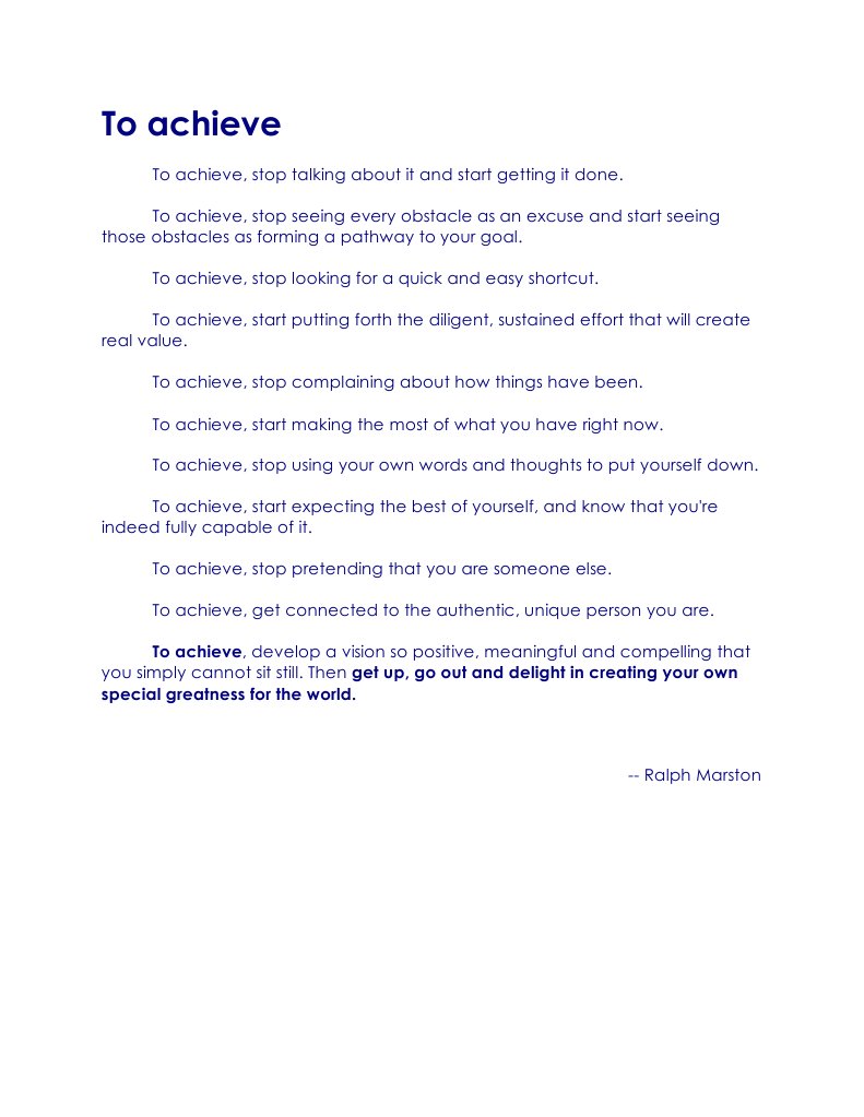 To Achieve | PDF