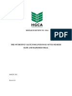 The Nutritive Value For Livestock of Uk Oilseed Rape and Rapeseed Meal