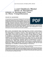 Vocal Cues and Children's Mental Representations of Narratives: Effects of Incongruent Cues On Story Comprehension