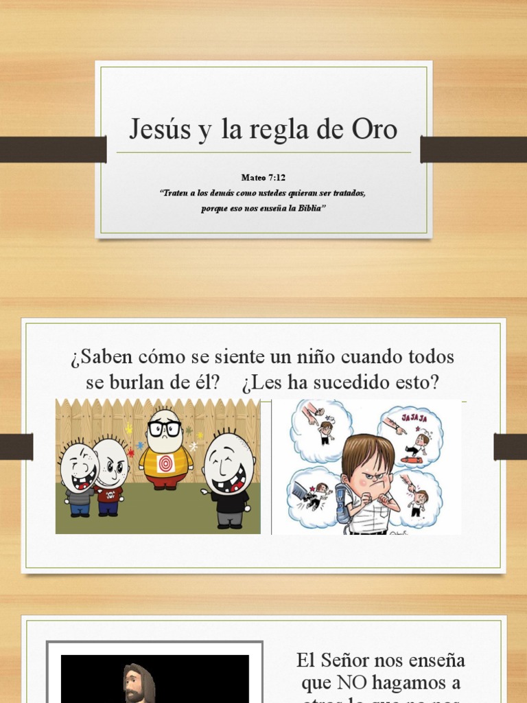 Actividades sobre la Regla de Oro para Niños | PDF