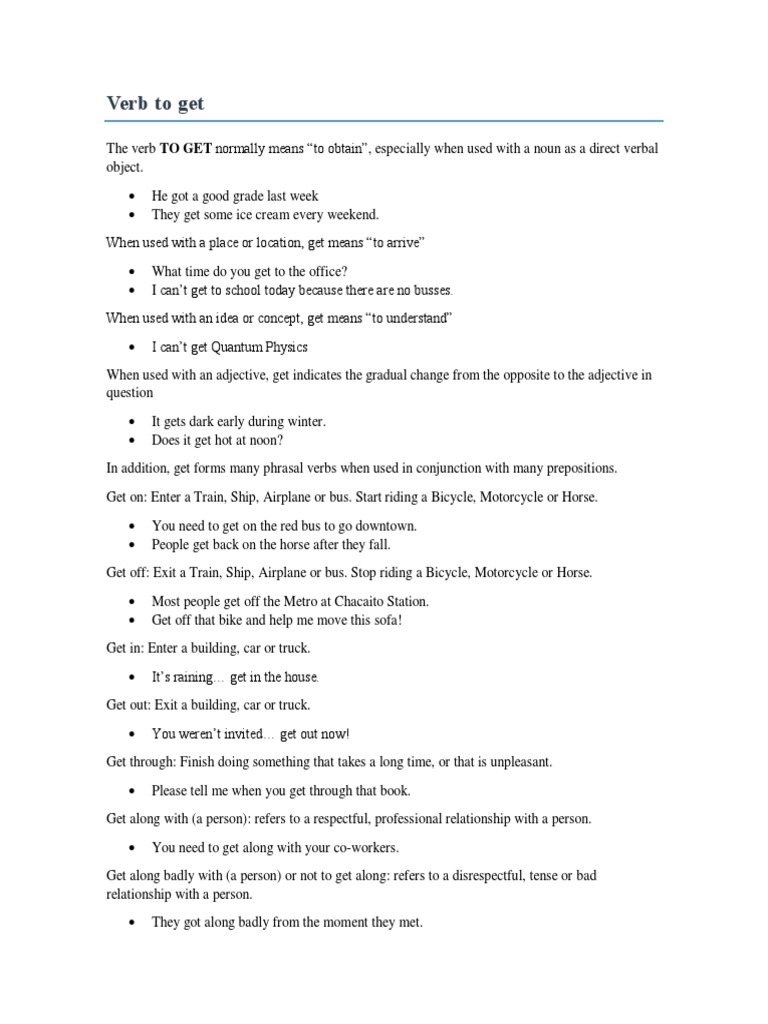Understanding the Verb 
