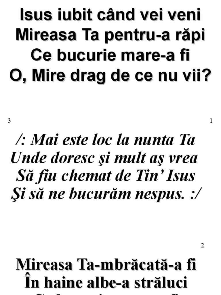 Isus Iubit Versuri Isus Iubit | PDF