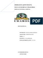 Universidad de Aquino Bolivia: Facultad de Cs. Economicas Y Financieras