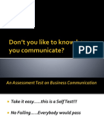 Test Your Communication Level 3