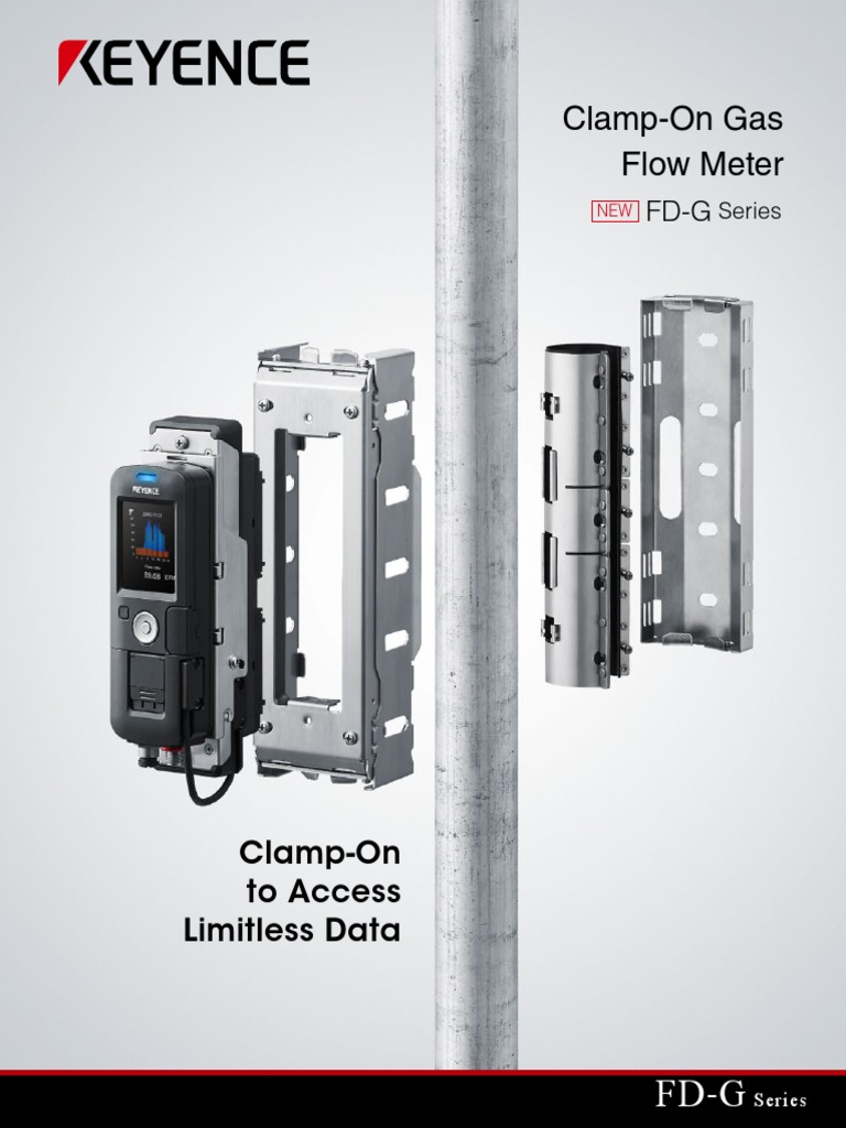 Keyence Clamp On Gas Flow Meter PDF Flow Measurement Pipe (Fluid Conveyance)