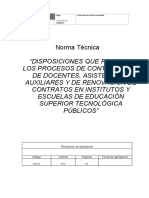 Contrato Docente y Asistente de Instituto